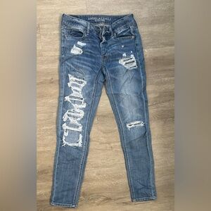 American Eagle Tom girl ripped jeans, size 00